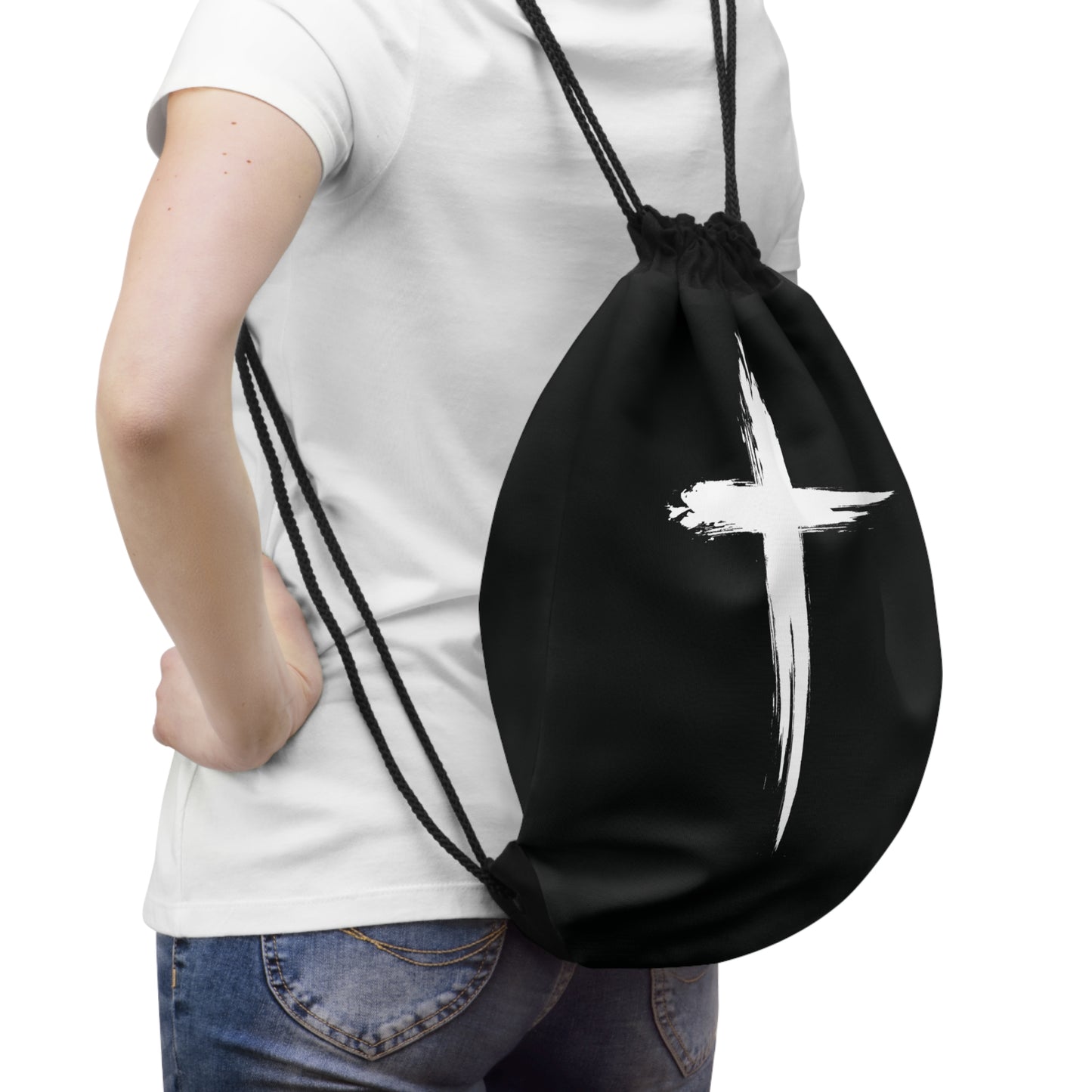 Faith-Inspired Drawstring Bag